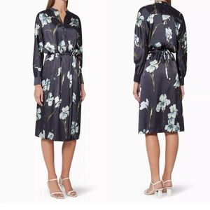 Vince Iris Print Faux Wrap Dress